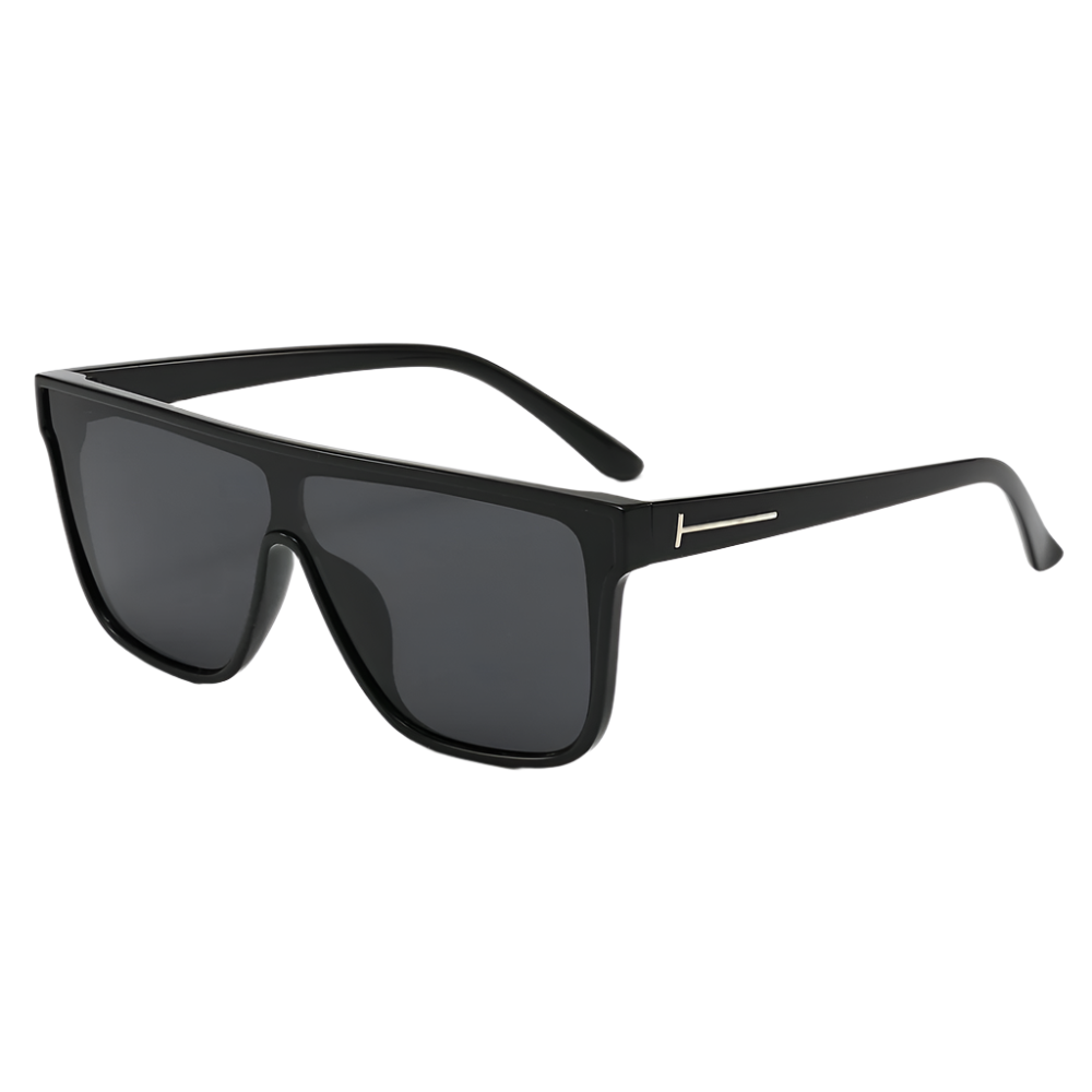 Lunettes de soleil oversize homme et femme – Verres shield UV400, style moderne unisexe