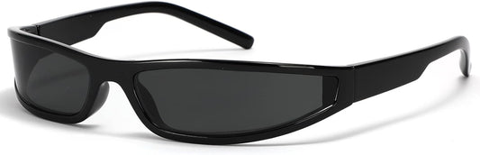 Lunettes de soleil enveloppantes homme femme – Style carré étroit futuriste – Protection UV400 – Vintage tendance