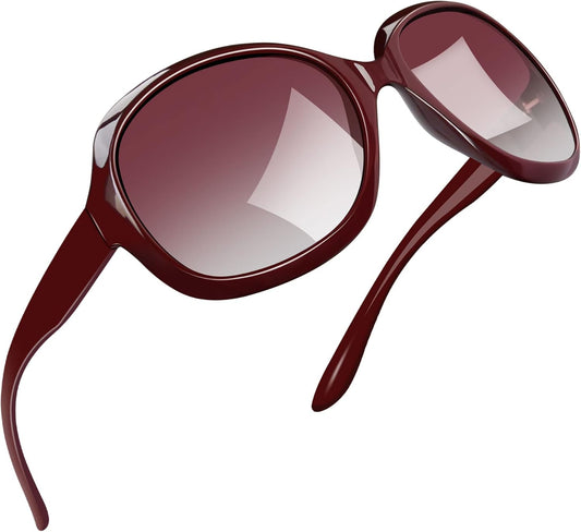 Lunettes de soleil femme polarisées oversize – Style papillon rétro, verres UV400, idéales pour la conduite et l’extérieur