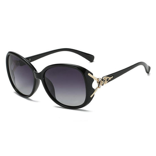 Lunettes de soleil femme tendance – Style coréen tête de renard, grand cadre ajouré, verres dégradés, protection UV