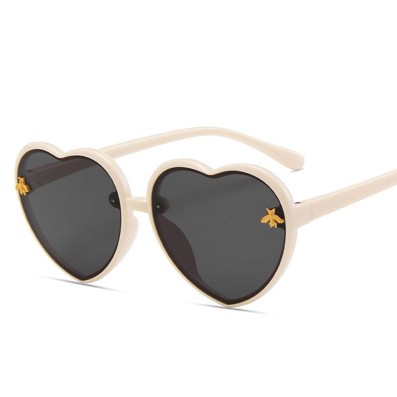 lunettes de soleil enfant cœur – Forme fantaisie, UV400, pour bébé fille et garçon, fêtes et été