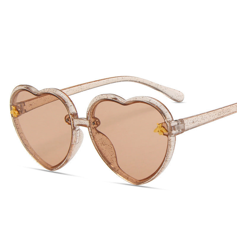 lunettes de soleil enfant cœur – Forme fantaisie, UV400, pour bébé fille et garçon, fêtes et été