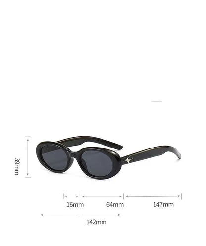 Lunettes de soleil femme – Petite monture noire – Style rétro chic – Tendance 2023 – Protection UV400