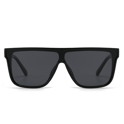 Lunettes de soleil oversize homme et femme – Verres shield UV400, style moderne unisexe